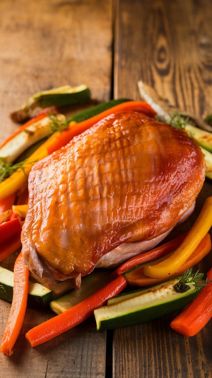 A delicious orange vanilla glaze suitable for duck or vegetables.