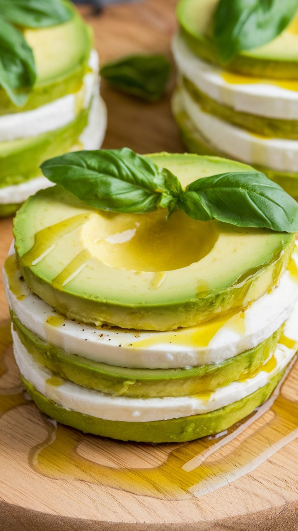 Avocado Caprese Salad with mozzarella and basil