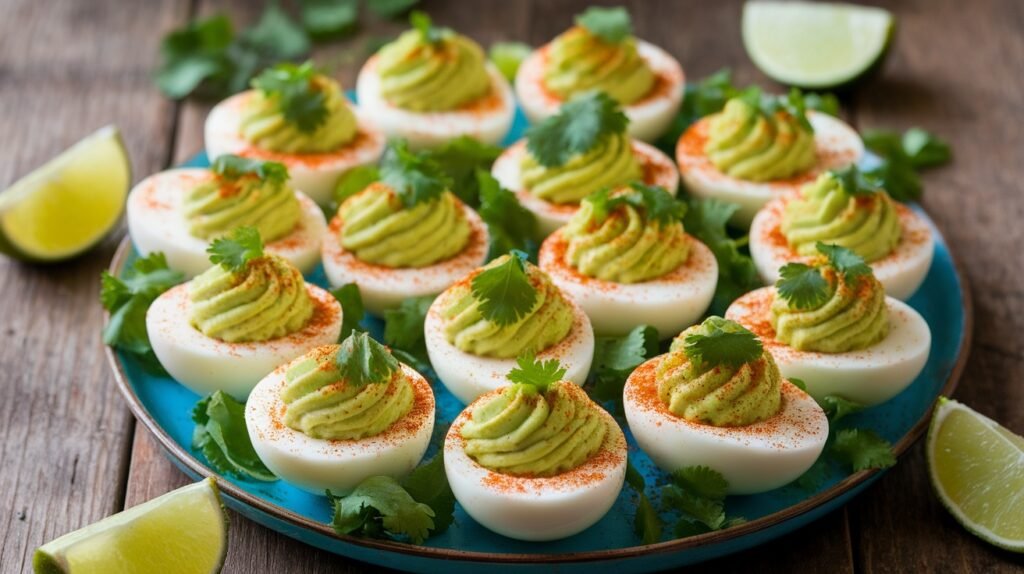Zesty Avocado Lime Deviled Eggs