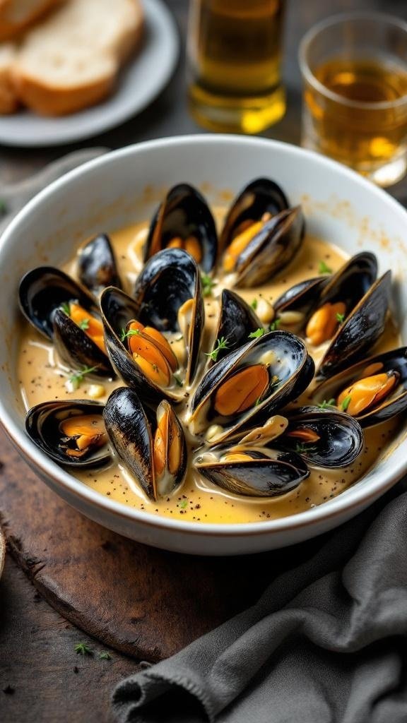 Mussels in Sambuca Cream Sauce Recipe