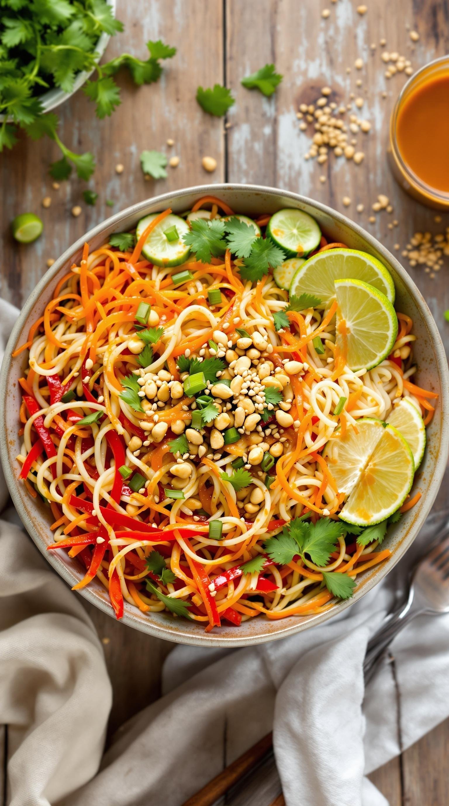 Spicy Thai Peanut Noodle Salad Recipe