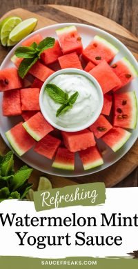 Watermelon Mint Yogurt Sauce